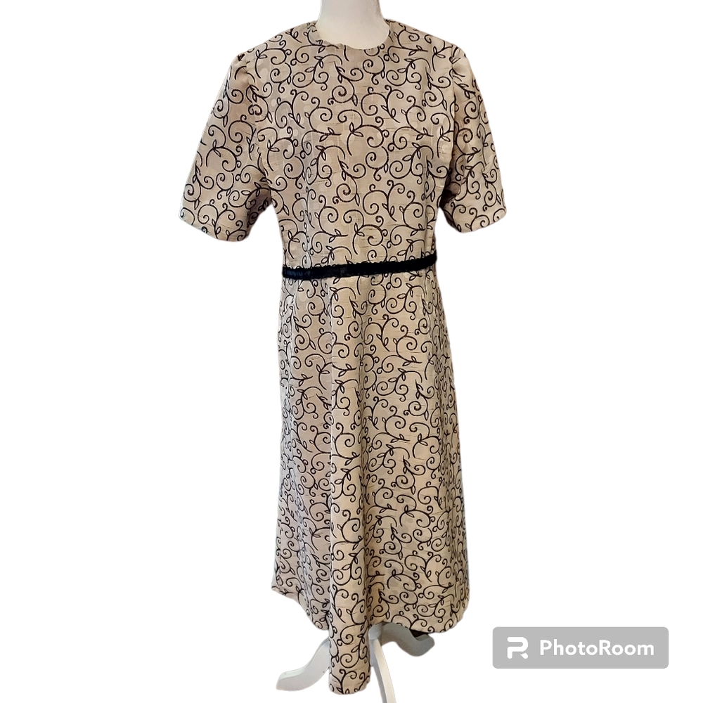 Amish Mennonite Dress L 40" Bust Bib Handmade Modest Plain Clothing Floral